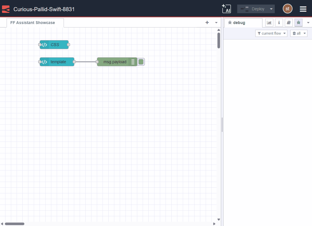 Animated GIF showing the Assistant building CSS styles